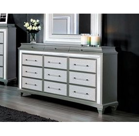 Galea Gray 12 Drawer Dresser with LED