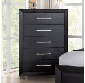 Ashbourne Black 5 Drawer Chest