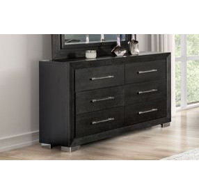 Ashbourne Black 6 Drawer Dresser
