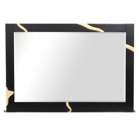 Goldsberg Black and Gold Rectangular Dresser Mirror
