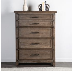 Merthyr Brown 5 Drawer Chest