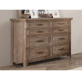 Merthyr Brown 8 Drawer Dresser