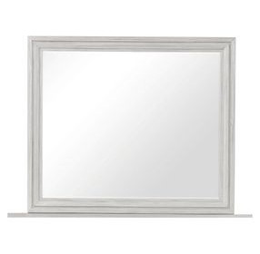 Basilone Rustic White Rectangular Dresser Mirror
