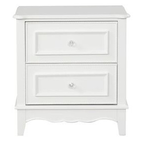 Naucalpan White 2 Drawer Nightstand