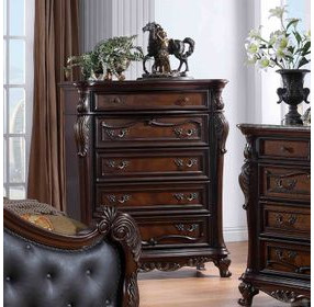 Ventresca Dark Cherry 5 Drawer Chest