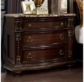 Fromberg Brown Cherry 3 Drawer Nightstand