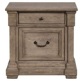 Sheringham Weathered Gray 2 Drawer Nightstand