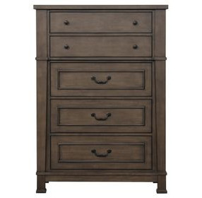 Huddersfield Dark Walnut 5 Drawer Chest