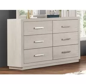 Wellingborough Light Gray 6 Drawer Dresser