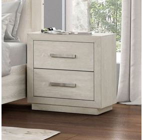 Wellingborough Light Gray 2 Drawer Nightstand