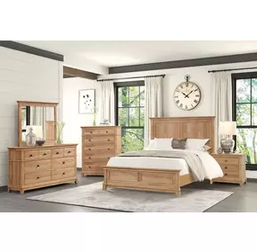 Mchenry Natural Oak Panel Bedroom Set