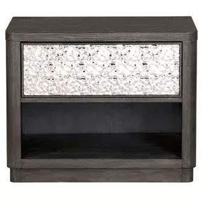 Sterling West Ash Gray 1 Drawer Nightstand with USB Charging