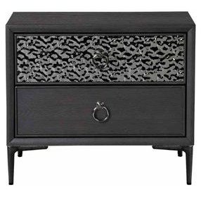 Bashford Espresso 2 Drawer Nightstand with USB Charging