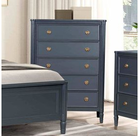 Altamira Malta Blue 5 Drawer Chest