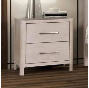 Fareham Oak 2 Drawer Nightstand with USB Charging