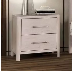 Fareham Oak 2 Drawer Nightstand with USB Charging