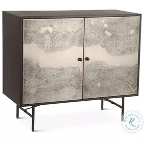 St. George Oxidized Matte Black Industrial 18" Bar Cabinet