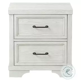 Foundry White Dove 2 Drawer Nightstand