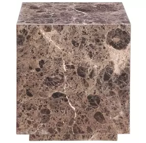 Giza Dark Emperador Square Marble Top Side Table