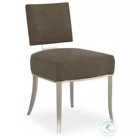 Reserved Seating Brown And Soft Silver Paint Side Chair