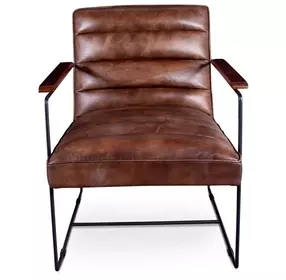 Melbourne Antique Whiskey Leather Accent Chair