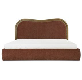 Camilla Chestnut King Upholstered Platform Bed
