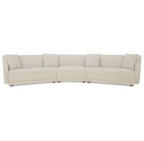 Fraser Off White 3 Piece Modular Sectional with Slipper Chair