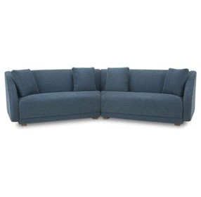 Fraser Deep Blue 2 Piece Modular Sofa