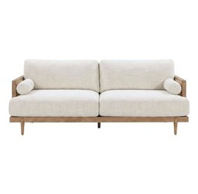 Alesund Beige And Light Oak 87" Sofa