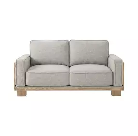 Harstad Light Brown And Natural 70" Loveseat