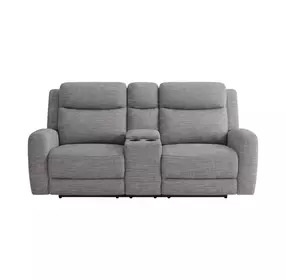 Antonius Gray 78" Manual Reclining Loveseat with Console