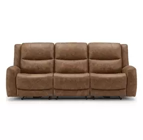 Leolinus Brown 88" Manual Reclining Sofa