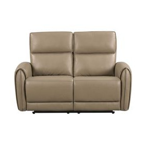 Schlieren Beige 57" Power Reclining Loveseat with USB Charging