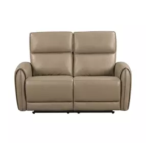 Schlieren Beige 57" Power Reclining Loveseat with USB Charging