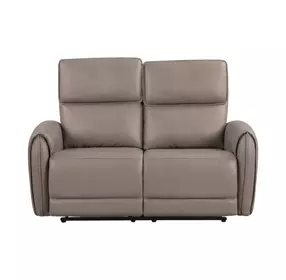 Schlieren Light Brown 57" Power Reclining Loveseat with USB Charging