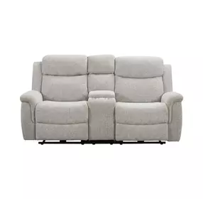 Sandbach Light Gray 68" Manual Reclining Loveseat with Console