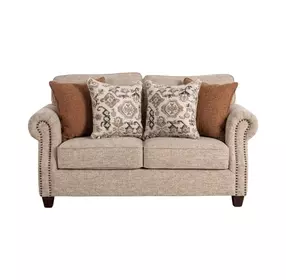 Buckhurst Taupe 67" Loveseat with Nailhead Trim