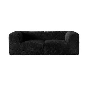 Nappi Black 80" Modular Loveseat
