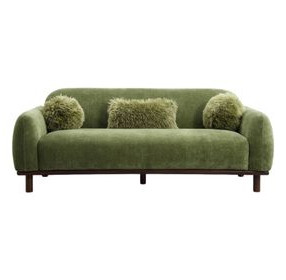 Mellone Olive Green 84" Sofa with Pillows