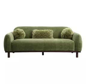 Mellone Olive Green 84" Sofa with Pillows