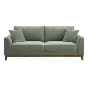 Watton Olive Green 84" Sofa with Pillows