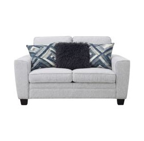 Enea Light Gray 64" Loveseat with Pillows
