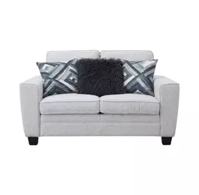 Enea Light Gray 64" Loveseat with Pillows