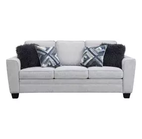 Enea Light Gray 84" Sofa with Pillows