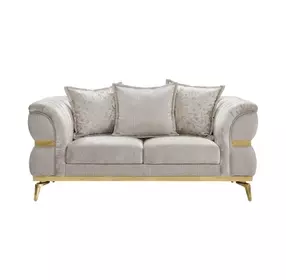 Charlevoix Beige 68" Loveseat with Pillows