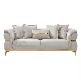 Charlevoix Beige 89" Sofa with Pillows