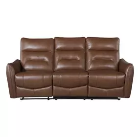 Terentius Caramel Brown 86" Power Reclining Sofa with Storage