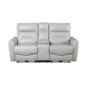 Terentius Taupe 63" Power Reclining Loveseat with Storage