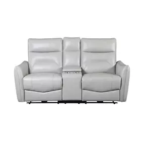 Terentius Taupe 63" Power Reclining Loveseat with Storage