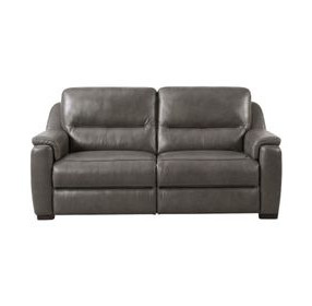 Altamura Gray Leather Power Reclining Loveseat